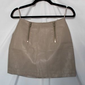 NWT Beige Forever 21 Faux Leather Skirt